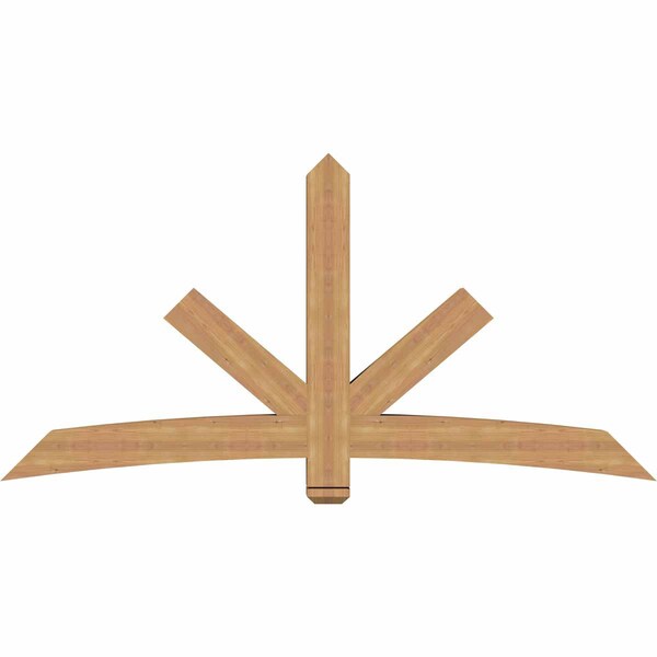 Ekena Millwork Alberta Smooth Timber Gable Bracket, Western Red Cedar, 84"W x 42"H x 5 1/2"D x 5 1/2"F, 12/12 Pitch GBW084X42X0606ALB00SWR - main